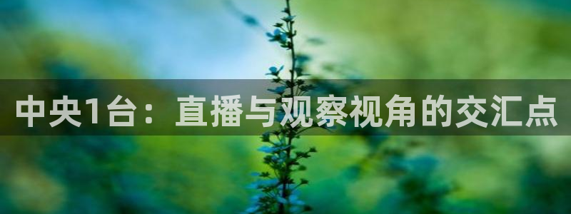 857直播体育足球：中央1台：直播与观察视角的交汇点